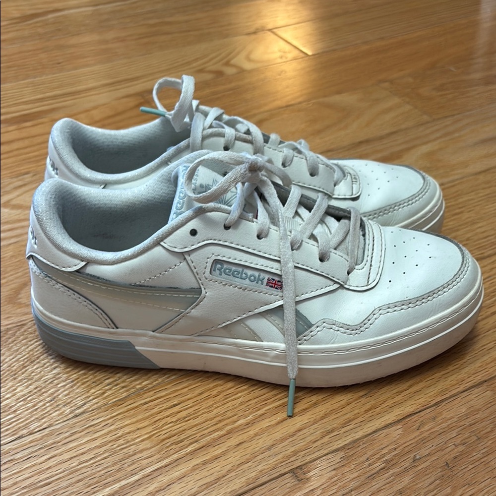 Reebok Classic White and Gray Sneakers